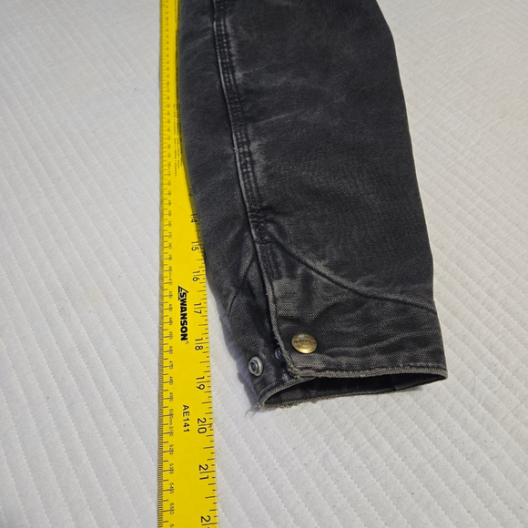 Kids Vintage Carhartt J97 Detroit Faded Black Blanket Lined Jacket Size XL - Picture 6 of 15